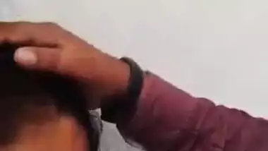 Beautiful Indian girl eating small dick of BF