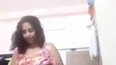 Cute girl undressing and recording