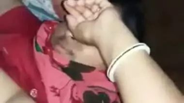 Desi wife lies in bed with XXX legs spread widely and sex boob naked