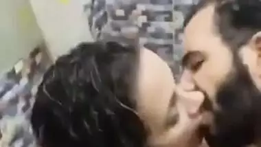 In bathroom fun with best friend wife