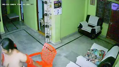 Mature aunty in blouse changing dress nude show