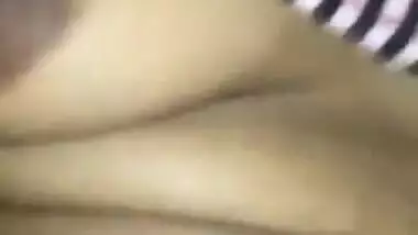 Desi wife boobs and pussy captured by hubby take her nighty