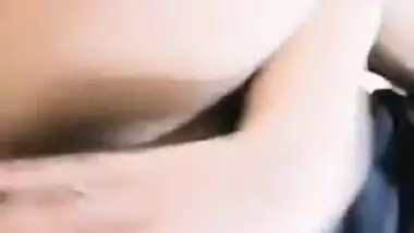 After touching hard nipples Desi MILF wants to rub her XXX snatch