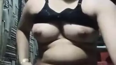 Horny girl masturbating with bottle